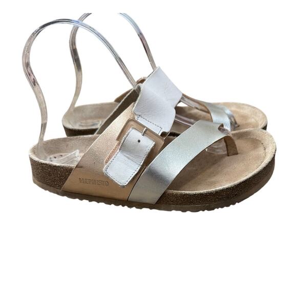 Mephisto Madeline Leather Slide Thong Sandals Size 38 US 8 - Picture 2 of 6